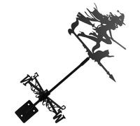 GLEAVI Girouette Métallique en Acier Inoxydable Noir Style Européen Motif Chat Sorcière, Décorative et Robuste, Facile à Installer pour Déco Terrasse Extérieur Style Plusieurs Styles