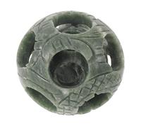 GLEAVI Globe Sculpté Multicouche en Pierre Verte Vintage, Boule Puzzle Rotative pour Décoration Murale Élégante Bureau ou Maison