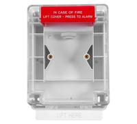 GLEAVI Housse de Protection Rouge pour Bouton D'alarme Incendie Manuel, Plastique Robuste et Étanche, Dimensions 18,5x12x9,2cm, pour Bureaux Intérieurs