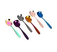 GLEAVI Lot De 6 Cuillères À Glace En Acier Inoxydable Petites Cuillères À Café Carrées Pour Glaces Gadgets De Cuisine Desserts Mignonnes Plates En Acier Inoxydable