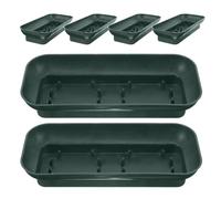 GLEAVI Lot de 6 Grenouilles des Fleurs Rectangulaires en Plastique Vert pour Stabiliser Mousse de Fleur et Tiges Lors de Célébrations Religieuses