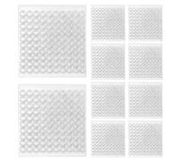 GLEAVI Pastilles Faciles à Retirer sans Trace Adhésives Rondes Double Face Transparentes en Acrylique, 10 Feuilles de 100 Pièces pour Décoration Maison et Bureau