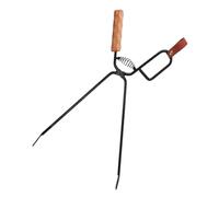 GLEAVI Pinces à Bûches Multi-usages en Bois et Fer et Barbecue, Outil Résistant Chaleur pour Camping et Cuisson en Plein Air