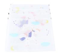 GLEAVI Pochettes Plastiques Transparentes Zippées Résistantes à L'usure Lot de 4 pour Documents A4 pour L'organisation Scolaire Bureau des Garçon et Filles