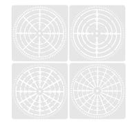 GLEAVI Pochoirs Mandala Délicats pour Diy, 4pcs en Pet Lavables et Pratiques, Modèles à Points pour Dessin Créatif et Décoration Murale