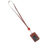 GLEAVI Porte-badge Marron en Pu Design Rétractable et Clip Rotatif à 360° pour Sécurité et Maintenance It Lors de Conférences Banque