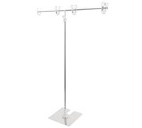 GLEAVI Présentoir Publicitaire en Acier Inoxydable T Réglable, Support Porte-affiche A3 Magnétique pour Bureau et Exposition, Stand Menu Polyvalent pour Affichage Intérieur et Extérieur