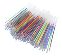 GLEAVI Recharges D'encre Gel Métallisé 0,8mm 120 Pièces pour Stylos à Gel Néon Multicolores en Plastique Écriture Fluide des Bavures pour Coloriage et Prise de Notes