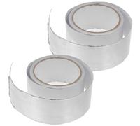 GLEAVI Ruban D'étanchéité Autocollant pour Salle de Bain Cuisine, 2 Rouleaux en Aluminium Argenté, Adhérence Robuste et Étanche pour Joints de Lavabo et Toilettes