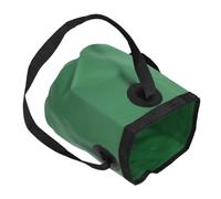 GLEAVI Seau de Lavage Portable Pliable 10l Vert en Tissu PVC Filet Léger avec Fermeture Sécurisée pour Camping Randonnée Extérieur