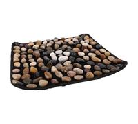 GLEAVI Tapis de Bain et Massage Apaisant en Galets Naturels Antidérapant Motif Pavé, Facile à Entretenir Taille 40x40cm pour Salle de Bain et Spa