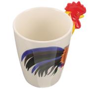 GLEAVI Tasse à Café Design Festif et Humour en Céramique Capacité Moyenne avec Anse Coq 3d Maison Célébrations de Vacances