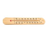 GLEAVI Thermomètre Mural en Bois Beige pour Intérieur et Extérieur, Facile à Lire Chiffres Clairs, pour Jardin et Serrage