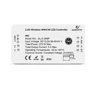 GLEDOPTO ZigBee Contrôleur CCT pour bande LED blanche tuneable blanc chaud à blanc froid pour 12 V 24 V testé avec Philips Hue*, Amazon Echo, Homey (série CCT Pro)