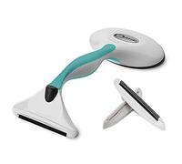 GLEENER Rasoir Anti-Bouloches & Brosse Anti-Peluches | Dépelucheur Textile 4-en-1 sans Pile avec 3 Bords pour Les Tissus, pour Vêtements & Meubles (Turquoise)