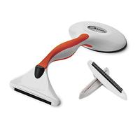 GLEENER Rasoir Anti-Bouloches & Brosse Anti-Peluches | Dépelucheur Textile 4-en-1 sans Pile avec 3 Bords pour Les Tissus, pour Vêtements & Meubles (Orange)