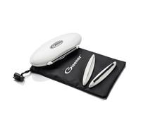 GLEENER Rasoir compact sans piles et anti-peluches | Rasoir portable réglable en déplacement, rasoir pour tissus d'ameublement, cachemire, laine, linge de maison (blanc dans la boîte)