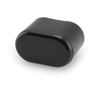 GleitGut 4 x Embouts Tube 30 x 15 mm Embout de Chaise Ovale Patin Meuble Noir