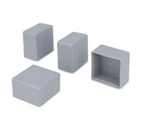 GleitGut Lot de 4 embouts pour profilé en aluminium - Capuchons pour profilés PV (40 x 40 mm - Gris)