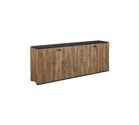 GLESS - Buffet 4 Portes Aspect Bois Finition Denver Façon Lambris - BAUWENS