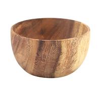 GLETSF Bol, Bol en Bois D'Acacia Massif, Bol Rond en Bois Naturel Sculpté À La Main, Ustensiles De Cuisine pour Salade, Soupe, Trempettes Aux Fruits, Sauce, Noix, Apéritifs, DesBrown-13 * 7cm