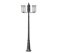 GLETSF Lampadaire rétro classique haut poteau créatif extérieur cour E27 éclairage décoratif extérieur moulé sous pression lumière parc lumière rue communautaire super lumineux, B-2,9 m