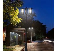 GLETSF Lampadaire rétro classique haut poteau créatif extérieur cour E27 éclairage décoratif extérieur moulé sous pression lumière parc lumière rue communautaire super lumineux, A-2,9 m
