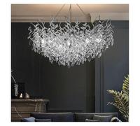 GLETSF Lustre LED doré/Noir pour escalier, Suspension Longue réglable pour Duplex, Villa, Grenier, Noir - 15 lumières Blanc Froid