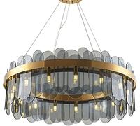 GLETSF Lustre Moderne à LED Effet étoile, idéal pour Salon, Salle à Manger, Chambre à Coucher, Ambiance Romantique et chaleureuse. Luminaire Suspendu, lumière Chaude dorée, 15 Bulles.