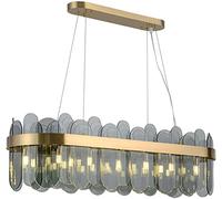 GLETSF Lustre Moderne à LED Effet étoile, Suspension pour Salon/Salle à Manger, Ambiance Romantique et chaleureuse dans la Chambre, 3 Couleurs Or, 15 Bulles