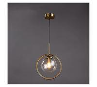 GLETSF Lustre Moderne doré et Noir à LED, avec Perles de Verre Transparent en Forme d'étoile, idéal pour Le Salon, la Salle à Manger ou la Chambre. Modèle B-15bubbles-Whitelight.