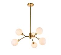 GLETSF Lustre pour Enfants, idéal pour la Chambre ou Le Salon. Suspension Moderne à Bulles, Applique Murale en Forme de Lune imprimée en 3D, avec télécommande. Taille A, Noir, 7 lumières, 15 cm.