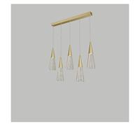 GLETSF Suspension LED Moderne de Style Nordique, Lustre de Plafond Luxueux en Cristal pour Salon et Chambre, luminaire de décoration intérieure, Corps doré - Diamètre 80 cm, Hauteur 15 cm
