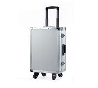 GLETSF Toolbox Portable Rolling Upright Trolley Tool Box Aluminum Hard Toolbox with Telescoping Handle Tool Trolley Case for Tools, Art, Craft, and Parts Toolbox Storage-A-S