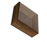 Glewi Boîte de rangement vintage en bois avec couvercle, organiseur de souvenirs élégant pour bijoux, maquillage, service à thé, récipient décoratif anti-poussière pour maison, coiffeuse, bureau