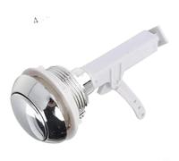 Glewi Bouton poussoir simple pour réservoir de toilettes ABS économie d'eau Argenté 12 x 5 cm Facile à installer Couvercle de chasse d'eau standard