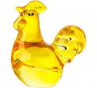 Glewi Figurine de poule de coq de luxe, statue de poulet arc-en-ciel moderne (B)