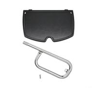 Glewi Grille de cuisson en fer et tube de brûleur pour Weber Q100 Q1200, plaque en fonte avec tube en acier inoxydable, kit de pièces de rechange pour barbecue de 43,2 cm