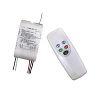 Glewi Interrupteur de sectionnalisation LED sans fil 2/3/4 voies, télécommande multicanal 1000 W pour plafonniers, signal pénétrant le mur avec minuterie et fonctions de sécurité pour la maison et le