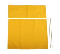 Glewi Kit de housses de chaise de directeur en toile de rechange pour siège et dossier avec 2 supports en bois, tissu résistant aux intempéries pour extérieur, jardin, camping, rouge (jaune)