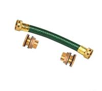Glewi Kit de raccordement en laiton pour seau de pluie, connecteur en PVC de 20 mm pour un débit d'eau efficace dans les systèmes de récolte d'eau de pluie de jardin (kit tandem de 1 m)