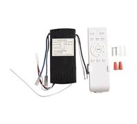 Glewi Kit de télécommande pour ventilateur de plafond avec lumière, 6 minuteries, fonction marche avant et arrière, contrôleur facile à installer