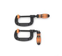 Glewi Lot de 2 pinces G à serrage rapide de 7,6 cm - Ouverture de 80 mm - En nylon - Pour le travail du bois - Avec patins antidérapants - Pour assemblage de panneaux et utilisation générale