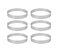 Glewi Lot de 6 moules à tarte perforés en acier inoxydable pour tartelettes et pâtisseries, passent au four, 11-13 cm (13 cm)