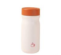 Glewi Mini tasse isotherme sous vide de 325 ml, intérieur en acier 316 anti-fuite, tasse de voyage chaude et froide 12 h, base antidérapante mate pour les trajets quotidiens (orange et blanc)