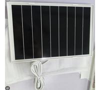 Glewi Panneau solaire 7 W pour caméras de sécurité, étanchéité IP65, monocristallin avec support réglable à 360°, compatible USB/USB-C, pour surveillance extérieure (blanc)