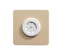 Glewi Plaque murale avec trou rotatif de 32 mm pour la gestion des câbles, ignifuge en polycarbonate sans perçage, autocollant d'installation blanc (doré)
