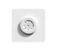 Glewi Plaque murale avec trou rotatif de 32 mm pour la gestion des câbles, ignifuge, sans perçage, autocollant à installer Blanc