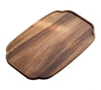 Glewi Plateau à thé en bois de noyer - Table minimaliste chinoise Gongfu - Planche à infusion sèche antidérapante - 25 x 12 cm (bégonia)
