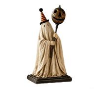 Glewi Statuette de citrouille lumineuse en résine, baguette lumineuse de 15 cm pour décoration d'Halloween